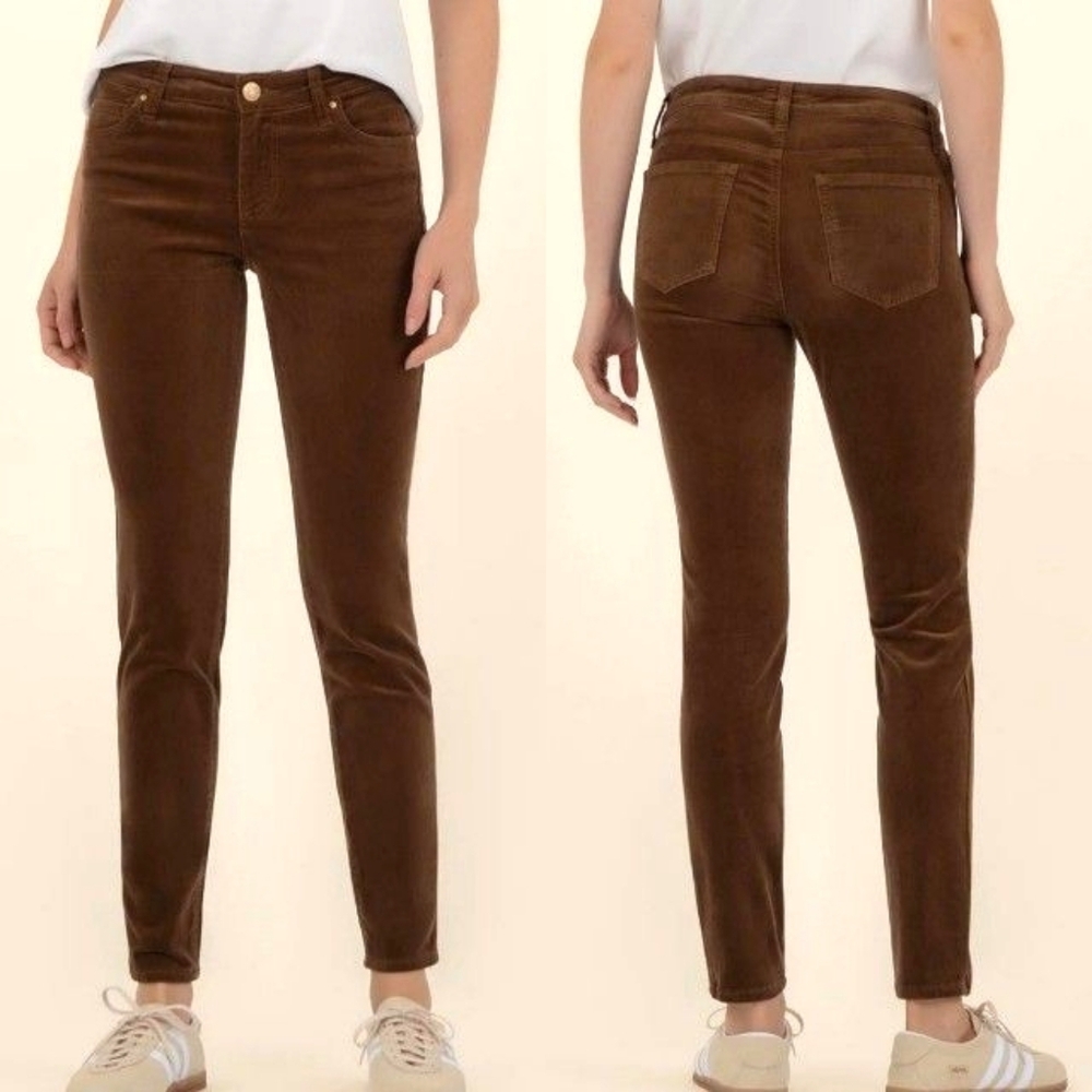 KUT FROM THE KLOTH -  Diana Fab Ab Mid-Rise Skinny Corduroy Pants - size 8